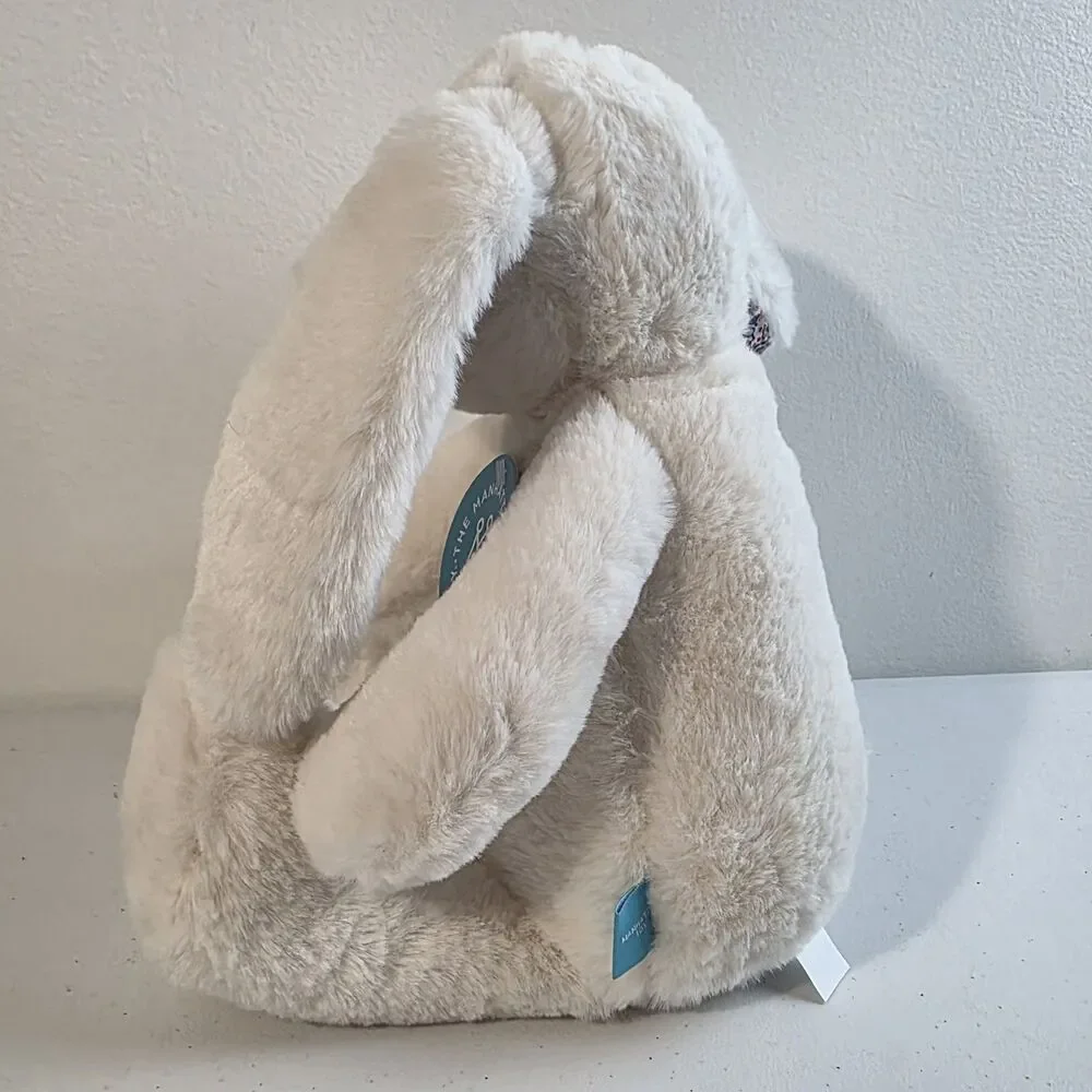 Manhattan Toy White Bunny Rabbit Pattern Pals Plush Flowers Floral Ears New NWT